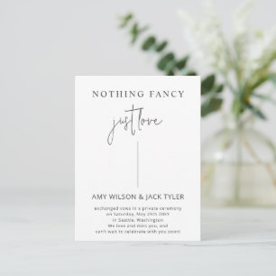 Nichts Extravagant nur Liebe Hochzeitsankündigung Postkarte