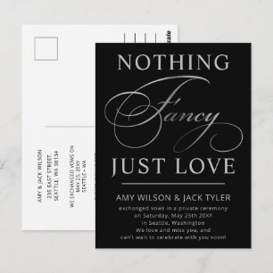 Nichts Extravagant nur Liebe Hochzeitsankündigung Postkarte