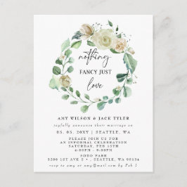 Nichts Extravagant nur Liebe Hochzeitsankündigung Postkarte