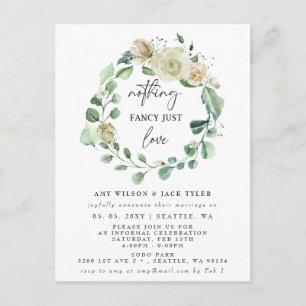 Nichts Extravagant nur Liebe Hochzeitsankündigung Postkarte