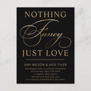 Nichts Extravagant nur Liebe Hochzeitsankündigung Postkarte