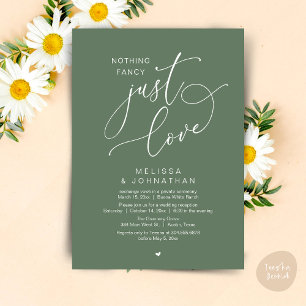 Nichts Extravagant, nur Liebe, Hochzeitsempfang Einladung