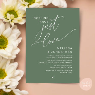 Nichts Extravagant, nur Liebe, Hochzeitsempfang Einladung