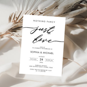Nichts Extravagant nur Liebe Hochzeitsempfang Einladung