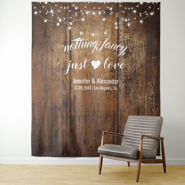 Nichts Extravagant nur Liebe Hochzeitsempfang Wandteppich (Beispiel)