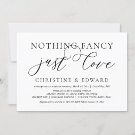 Nichts Extravagant, nur Liebe, Hochzeitsfeier Part Einladung