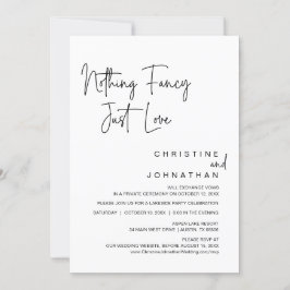 Nichts Extravagant, nur Liebe, Hochzeitsfeier Part Einladung