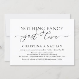 Nichts Extravagant, nur Liebe, Hochzeitsfeier Part Einladung