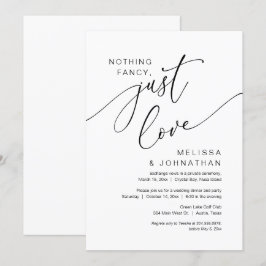 Nichts Extravagant, nur Liebe, Hochzeitsfeier Part Einladung