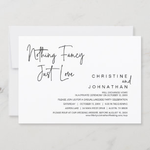 Nichts Extravagant, nur Liebe, Hochzeitsfeier Part Einladung