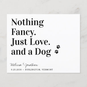 Nichts Extravagant nur Liebe Hund Hochzeitkarte