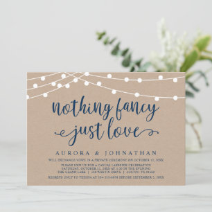 Nichts Extravagant, nur Liebe, kraftvolle Hochzeit Einladung