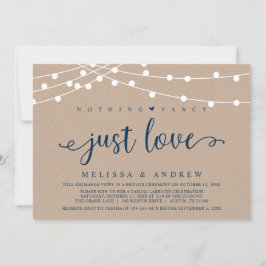 Nichts Extravagant, nur Liebe, kraftvolle Hochzeit Einladung