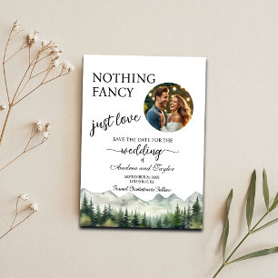 Nichts Extravagant nur Liebe Lässig Foto Hochzeit Save The Date