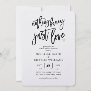 Nichts extravagant nur Liebe lässig Hochzeit Einla Einladung