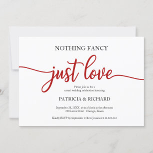 Nichts Extravagant nur Liebe Lässig Hochzeit Einla Einladung