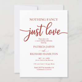 Nichts Extravagant nur Liebe Lässig Hochzeit Einla Einladung