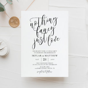 Nichts extravagant nur Liebe lässig Hochzeit Einla Einladung