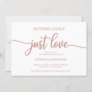 Nichts Extravagant nur Liebe Lässig Hochzeit Rose Einladung