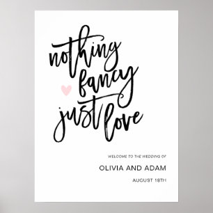 Nichts Extravagant nur Liebe Lässig Hochzeitswillk Poster