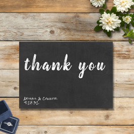 Nichts Extravagant, nur Liebe Lässige Chalkboard Dankeskarte