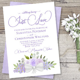 Nichts Extravagant, nur Liebe Lavender Floral Hoch Einladung