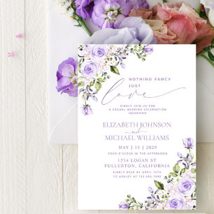 Nichts Extravagant nur Liebe Lilac Lavender Weddin Einladung