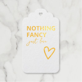 Nichts Extravagant nur Liebe Minimalistisch Hochze Geschenkanhänger