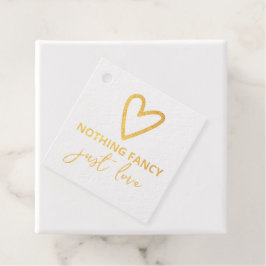 Nichts Extravagant nur Liebe Minimalistisch Hochze Geschenkanhänger