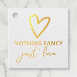 Nichts Extravagant nur Liebe Minimalistisch Hochze Geschenkanhänger