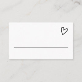 Nichts Extravagant nur Liebe Minimalistisch Hochze Platzkarte