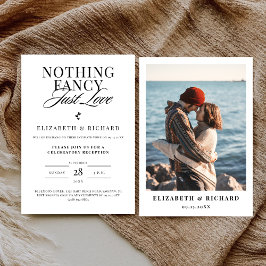 Nichts Extravagant nur Liebe Minimalistisch Lässig Einladung
