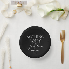 Nichts Extravagant nur Liebe Minimalistisch Lässig Pappteller