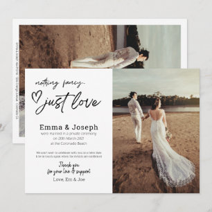 "Nichts extravagant nur Liebe", Modernes Minimalis Ankündigung