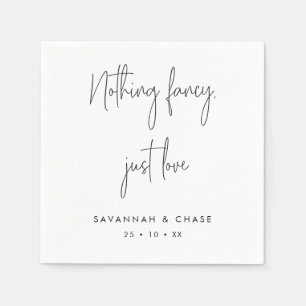 Nichts Extravagant nur Liebe Monochrome Hochzeit Serviette