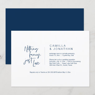 Nichts Extravagant, nur Liebe, Navy Blue, Eloption Einladung