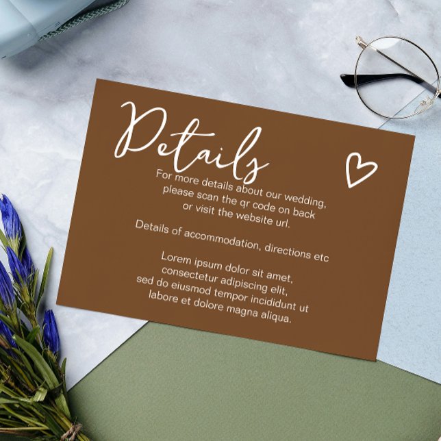 Nichts Extravagant nur Liebe QR-Code Begleitkarte (Nothing Fancy Just Love QR Code Enclosure Cards from Ricaso. Mix and match collection)