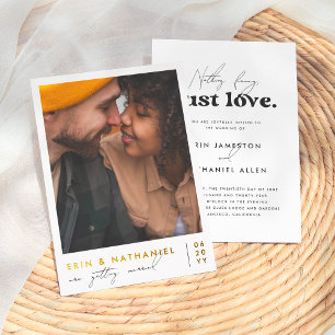 Nichts Extravagant nur Liebe Retro Hochzeit Folieneinladung