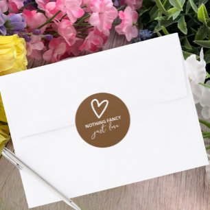 Nichts Extravagant nur Liebe Retro Hochzeit Runder Aufkleber