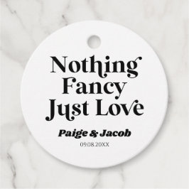 Nichts Extravagant nur Liebe Retro Lässig Hochzeit Geschenkanhänger