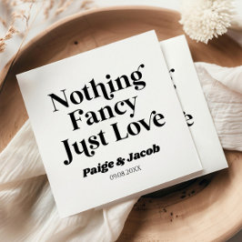 Nichts Extravagant nur Liebe Retro Lässig Hochzeit Serviette