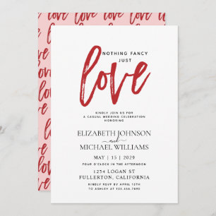 Nichts Extravagant nur Liebe Rosa und Rot Lässig H Einladung