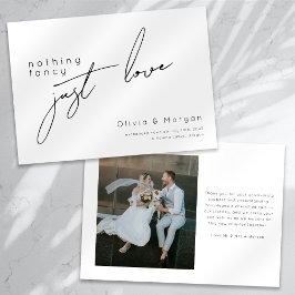 Nichts Extravagant nur Liebe Script Foto Hochzeit Ankündigung