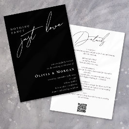 Nichts Extravagant nur Liebe Script in einer Hochz Einladung