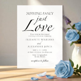 Nichts Extravagant nur Liebe Script Minimalistisch Einladung