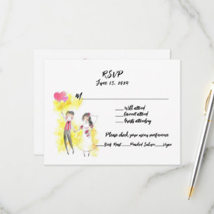 Nichts extravagant nur Liebe und offene Bar RSVP Karte