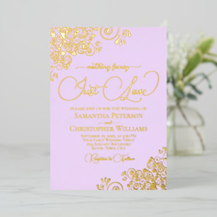 Nichts Extravagant nur Liebe Wedding Lilac Lila Go Folieneinladung