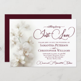 Nichts Extravagant nur Liebe White Orchids Hochzei Einladung