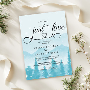 Nichts Extravagant, nur Liebe Winter Hochzeit Einladung