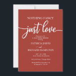 Nichts Extravagante nur Liebe Lässige Hochzeitsein Einladung<br><div class="desc">Nichts Extravagante nur Liebe Lässige Hochzeitseinladung</div>
